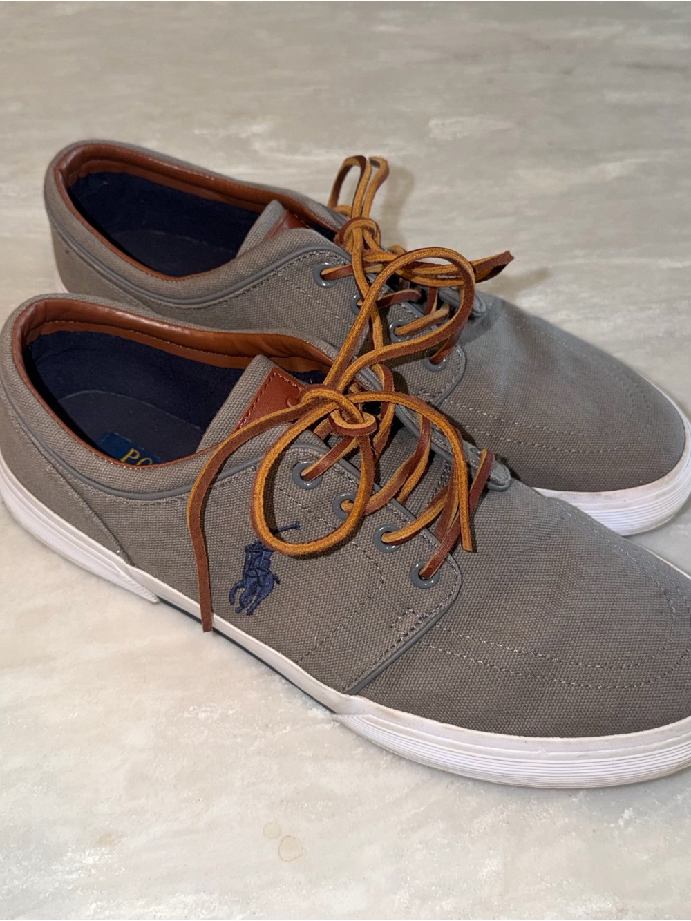 Polo Ralph Lauren Faxon Low Gray Canvas Sneakers